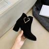 Fashion Very High Heels Booties Autumn Female Short Shoes New In Heeled Fashion 2024 Winter Comfortable and Elegant Women's Ankle Boots