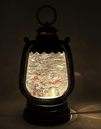 Livelight Snowing Bubble LED Lantern Light with Santa Reindeer, a Perfect Christmas Gift. Beautiful from Tokyo Candle Market.