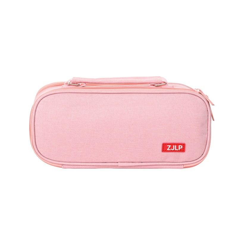Large Capacity Double-Layer 5-Compartment Pencil Case Students Oxford Fabric School Organizer Bag