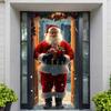 Živý Santa Claus Otvor Dvere Banner 2025 Vianočný Poťah na Dvere Podšívky na Vianočné Dvere Vianočná Vonkajšia Záhradná Dekorácia novinka