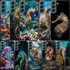 Coque de téléphone Fantaisie Sous-marine Hippocampe Pour Samsung Galaxy S22 S25 Ultra S21 S10 Plus S26 Edge S20 S23 S24 FE Housse Silicone