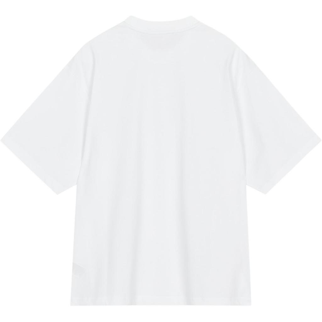 Calvin Klein Jeans Casual Letter Print Loose Cotton Heavyweight Short Sleeve T-Shirt Men Tops White J325509-YAF