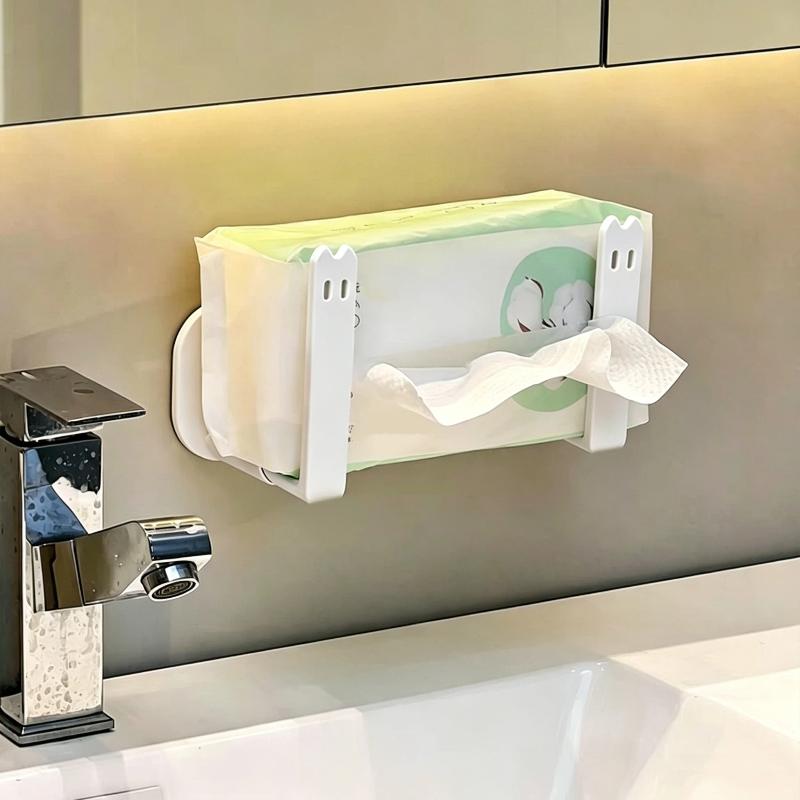 No Drill Self Adhesive Wall Mounted Holder Adjustable Waterproof Storage Shelf for Kitchen Bathroom Organization