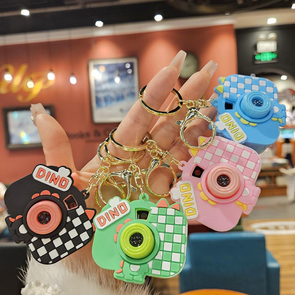 Niedliche Mini-Projektionskamera Cartoon Leuchtendes Projektionslicht Damenhandtasche Schlüsselanhänger Anhänger