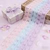 2 Yards Colorful Lace Ribbon Floral Trim Sewing Crafting Lace Ribbon for Gift Wrapping DIY Scrapbooking Party Decoration Crafts