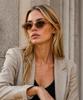 Tuditeo Osa Slim Oval Uv Protection Fashion Sunglasses Nylon Tinted Lens C3 Brown