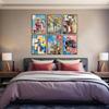 6 Pcs Street Graffiti Wall Art Modern Abstract Poster Prints Wall Decor Artist colorful Print Canvas Painting Artwork for Living Room Bedroom