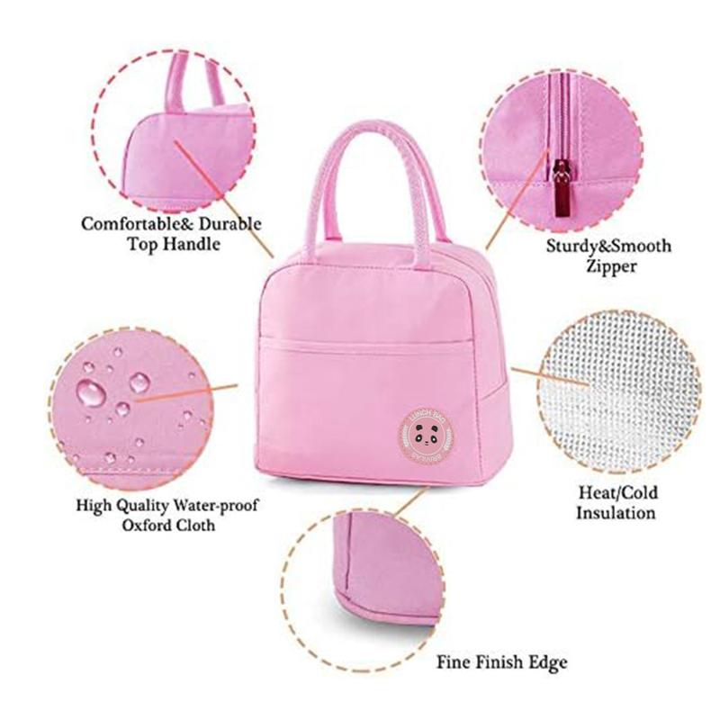 Lunch Bag Cooler Tote Portable Insulated Box Oxford Thermal Cold Food Container School Picnic For Men Women Kids Travel Lunchbox