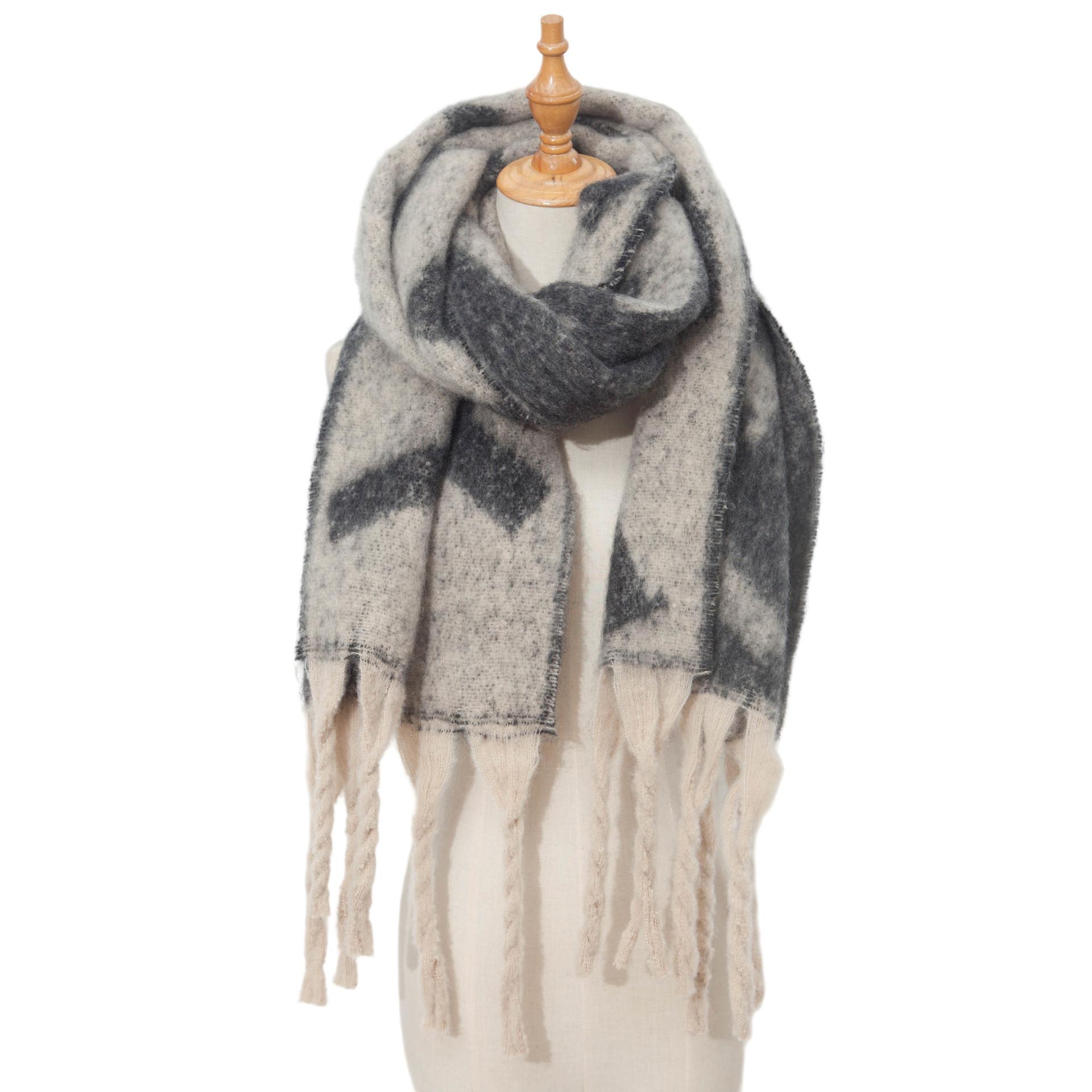 Женская теплая шаль — фото 19