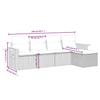 5 Piece Grey Outdoor Sofa Set with Cushions Poly Rattan