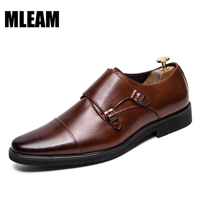 Men Fashion Slip On Leather Shoes Mens Dress Shoes Oxfords Business Loafers Male Casual Shoes Newestmen'S Suits Shoes Plus Size 47