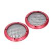 2 Stück Lautsprecherabdeckungen Schwarz Rund Lautsprechergitter Mesh Dekorativ Subwoofer Autolautsprecher Gitter Schutz