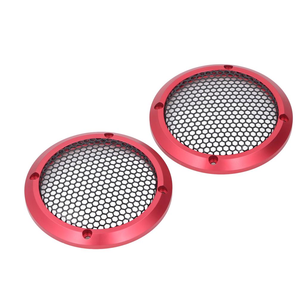 2pcs Speaker Covers Black Round Speaker Grill Mesh Decorative Subwoofer Car Speaker Grill Protector
