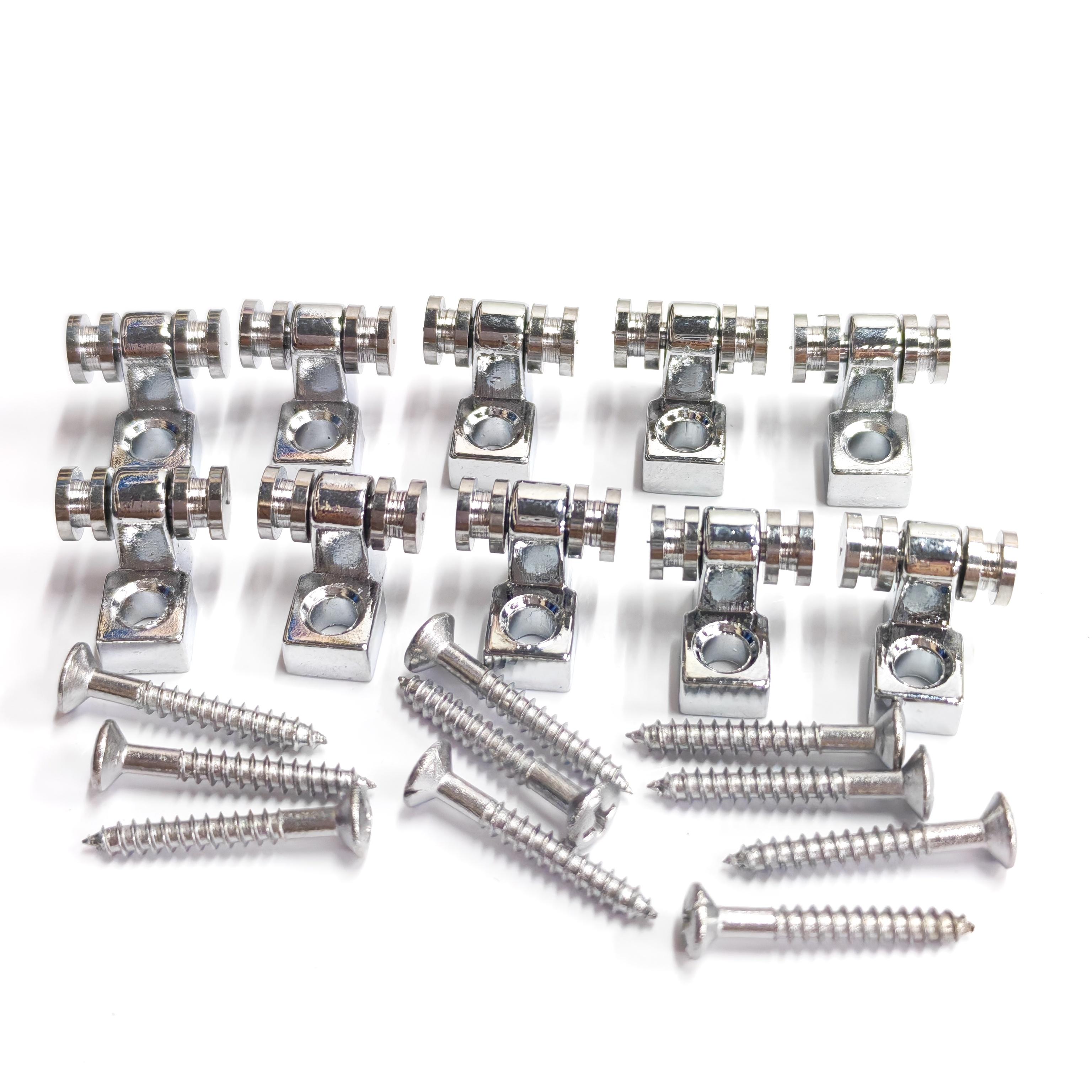 FLEOR 10pcs Metal Electric Guitar Roller String Retainer String Trees String Guides for ST/TL Style Guitar