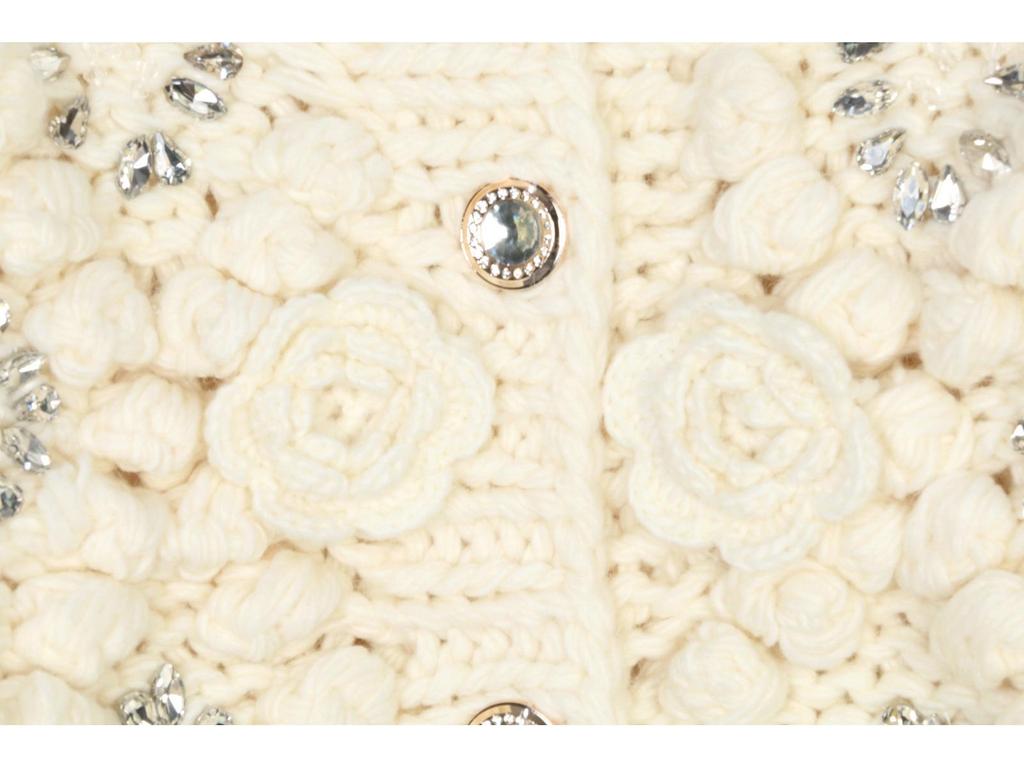 Handmade Three-Dimensional Crochet Flower Cardigan Sweater for Women – Perfect for Autumn and Winter