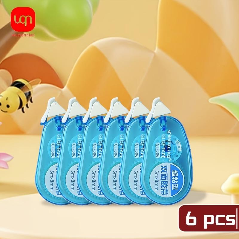 6 рулонов двустороннего скотча WQN 6pcs синий