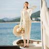 French Lace Dress with Knit Cardigan Set
