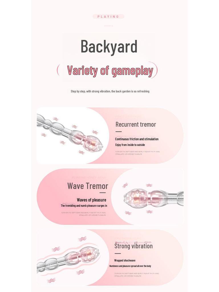Mi Ji Deformations-Vibrationsperlen – 100-teiliges Set verstellbarer Anal-Zugperlen für das Vergnügen der Frau