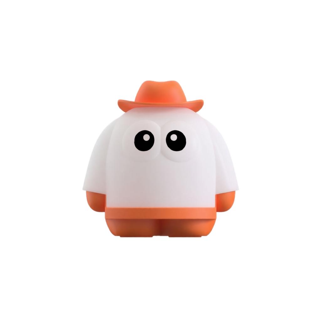 USB Rechargeable Ghost Night Light Halloween Themed Kids Creative Novelty Small Night Lamp with Soft Glow for Bedroom and Party Decoration