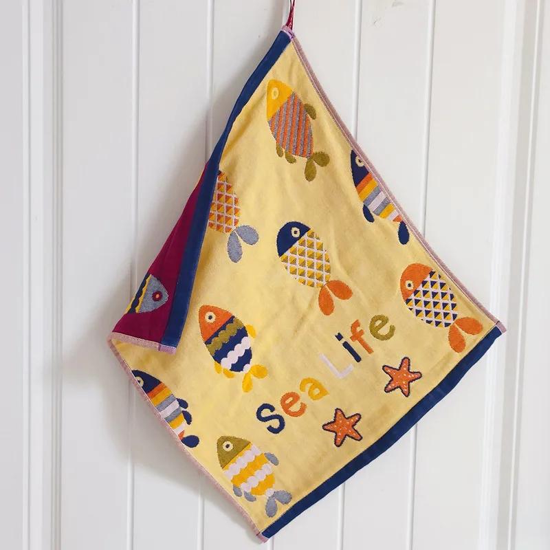 Babyhandtuch, weiches Hautgefühl, 4-lagig, bequem, nicht reizend, reinigende Baumwolle, verschiedene Drucke, Gesichtshandtuch für den Kindergarten