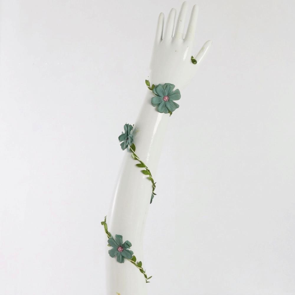Vintage Wrist Flower Arm Chain Woven Forest-style Costume Accessory Bridal Style E
