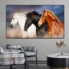 Drei laufende Pferde Leinwandmalerei Tierkunst Poster und Drucke Moderne Malerei Wandkunst Bilder für Wohnzimmer Wohnkultur