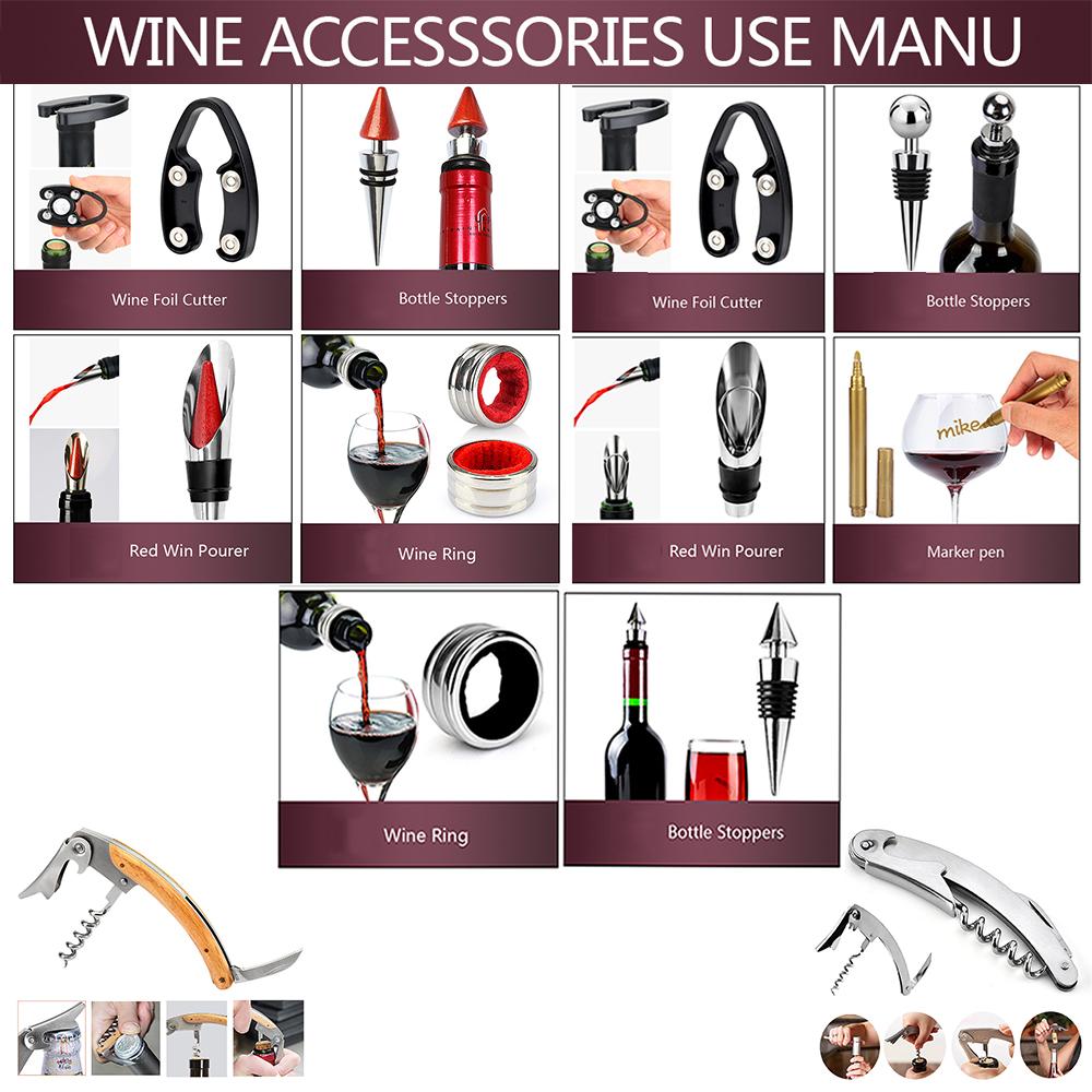 Stainless Steel Wine Bottle Stopper Wine Bottle Vacuum Saver Sealer Opener Preserver Pump Stopper Tools Kitchen Accessories