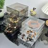 Multi-Drawer Jewelry Organizer Transparent Storage Box with Drawers Dust-Proof Jewelry Display Box for Bracelets Bangles Necklaces Small Collectibles