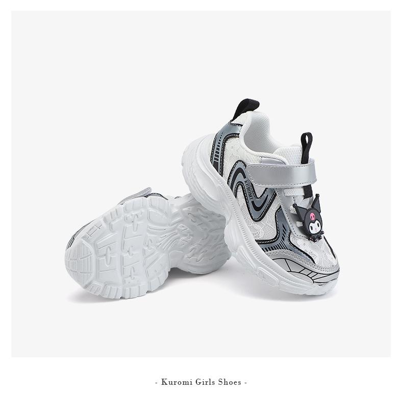 Kuromi Children's Shoes, Girls' Stylish Versatile Dad Shoes, 2026 Summer Breathable Soft Soled Sports Shoes