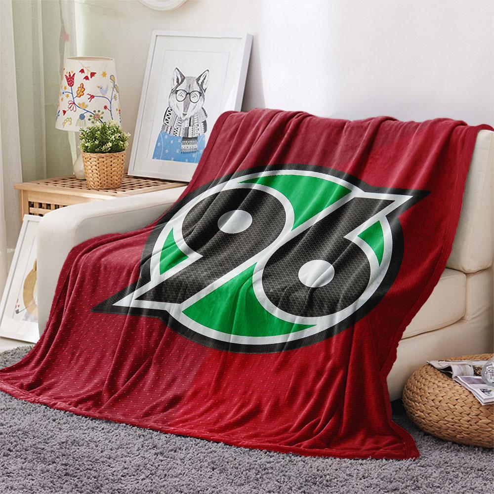 1PC Hannover 96 Patterned Flannel Blanket Suitable For All Seasons for Home Decor Warmth and Comfort Gifts Holiday Present