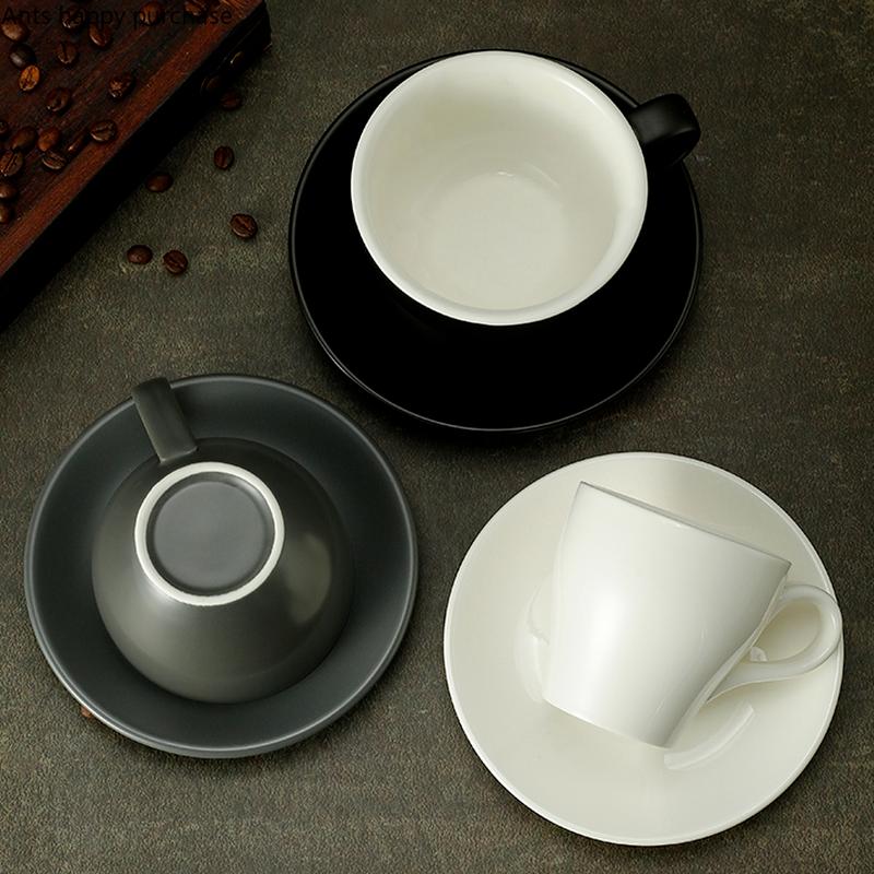 Juego de Taza y Platillo de Café de 300 ml Taza para Té con Leche Taza de Cerámica Tazas para Agua Taza de Café para Oficina Tazas para Té de la Tarde en Casa Tazas de Té Tazas de Leche