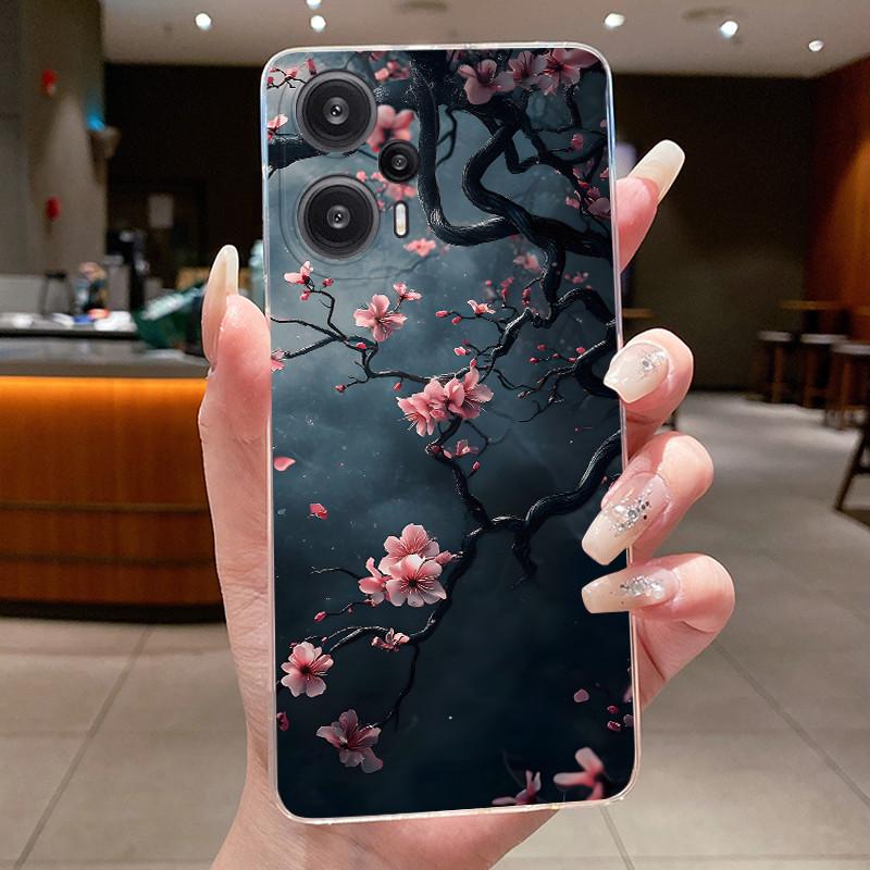 

Case For Poco F5 5G Clear Luxury Fashion Butterfly Flowers Soft TPU Silicone Jelly Protective Phone Case for Poco F5 Back Cover Xiaomi Poco F5 5G