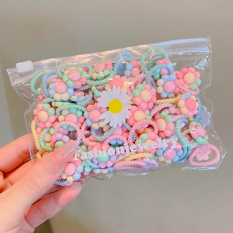 

20pcs/set Cute Hair Hoops Women s colorful elastic hair bands, suitable for ponytails and braids