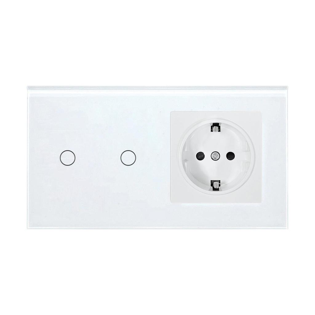 European Standard Zigbee Smart Switch with Graffiti Design, Glass Panel, and Alice Voice Support