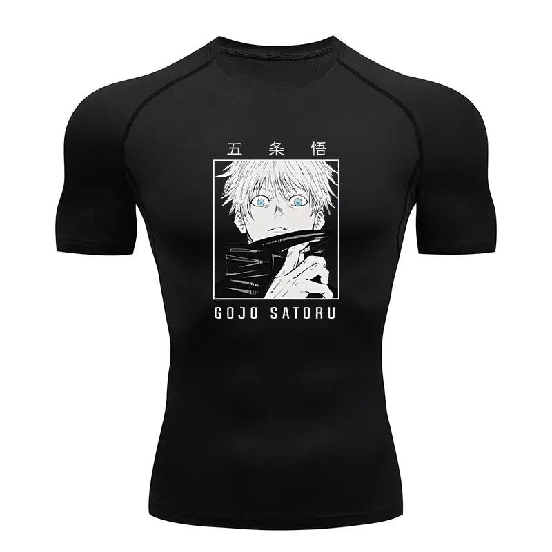 Men s Compression T-Shirt Gym Running Fitness Tight Sportswear Breathable Short Sleeve Breathable Cycling Workout Summer Fashion Top S