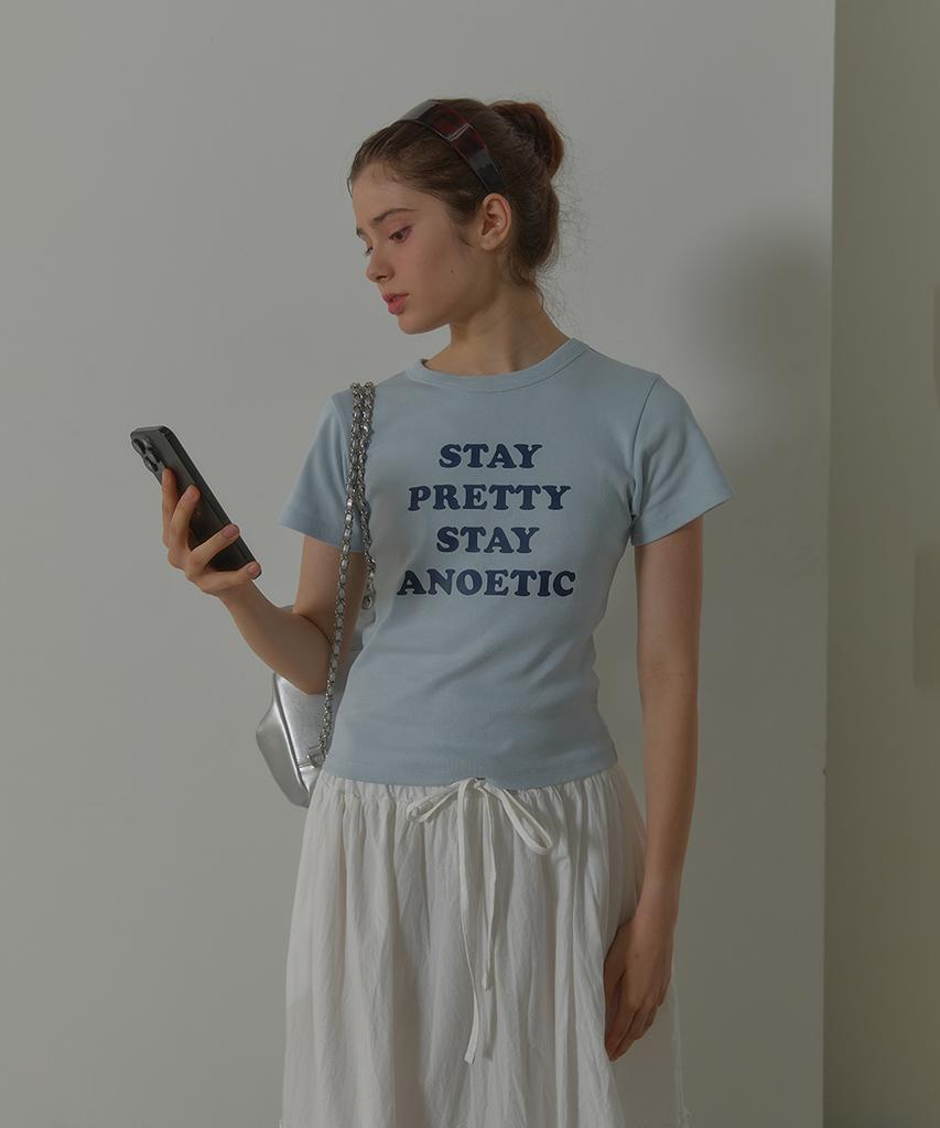 ANOETIC Anc Stay Pretty T-Shirt_Blue