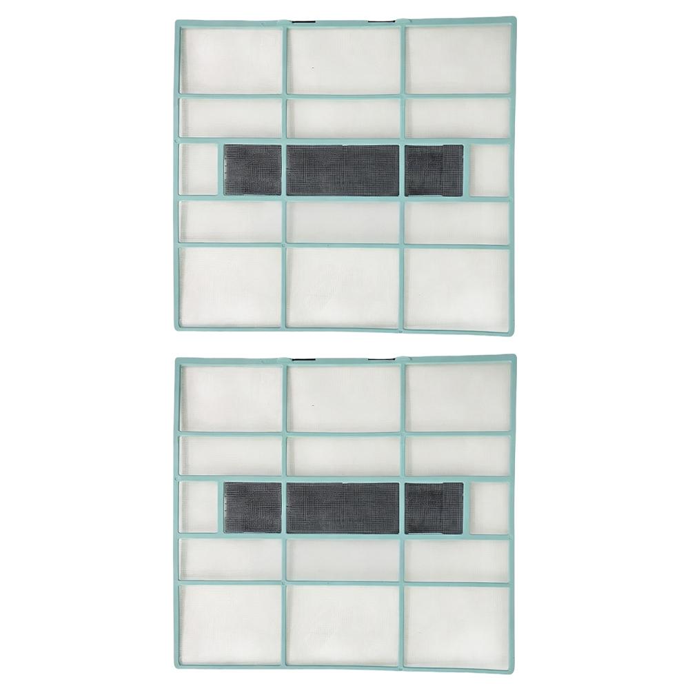 2pcs AC Indoor Unit Filter Screen Dust Prevention Mesh PVC Replacement Parts For Home Air Conditioner Outlet Grill Cleaning Kit