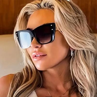 Nuova Marca Occhiali da Sole Vintage Cat Eye Donna Tendenza Moderni Neri Quadrati Occhiali da Sole Moda Lusso Lenti Oculos