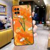 Orange Flower Pattern Case For Oppo A98 A18 A38 A58 A78 A60 A80 A40 A96 A76 A16 A94 A74 A54 A15 A17 A57 A77 A5 Pro