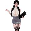 Sexy lingerie pure desire style secretary lace dress women's hip skirt uniform suit