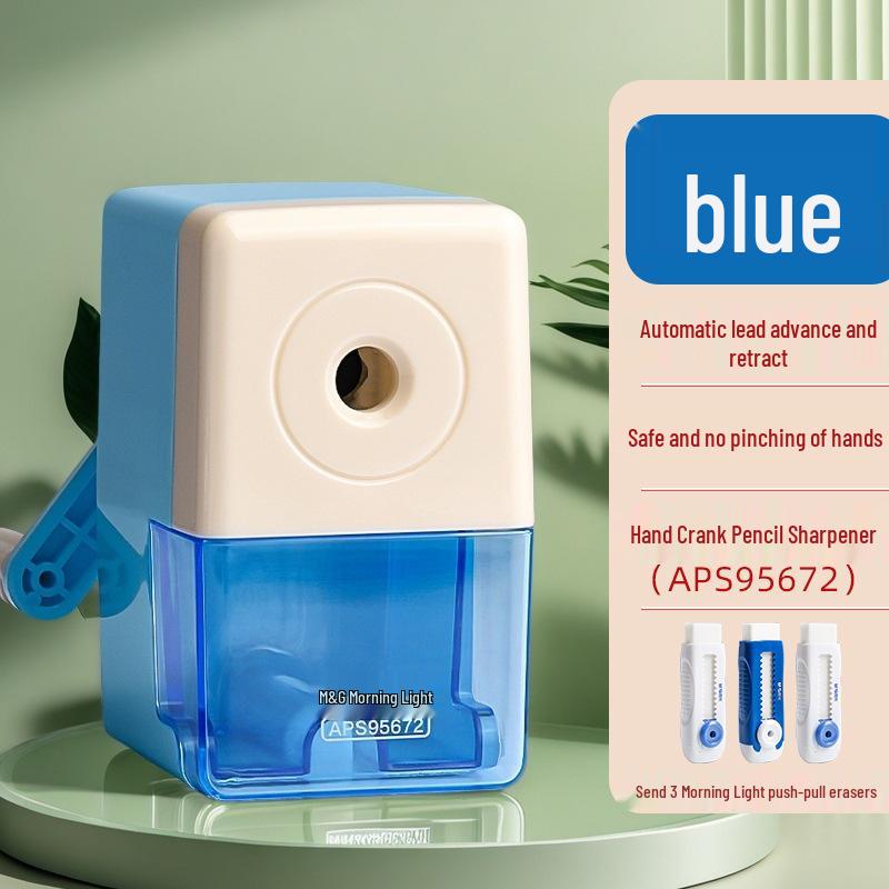 Automatic & Manual Pencil Sharpener for Kids – Morning Light Lead Feed & Retract