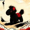 Gift Pony Stuffed Animal Toy Black Horse New Year Mascot Horse Cute Horse Plush Doll  Festival