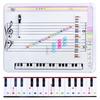 Musical Staff Whiteboard (Large, Pink)  465mm W X 345mm H  Wall-Mounted  Whiteboard with Musical Staff, Musical Staff, Note Magnets, for Beginners,