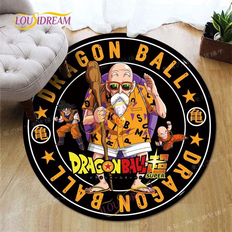 Kulatý kreslený japonský prvek domácí umění měkký protiskluzový koberec počítačová židle dětská herní podložka podlahová rohož dekorativní koberec