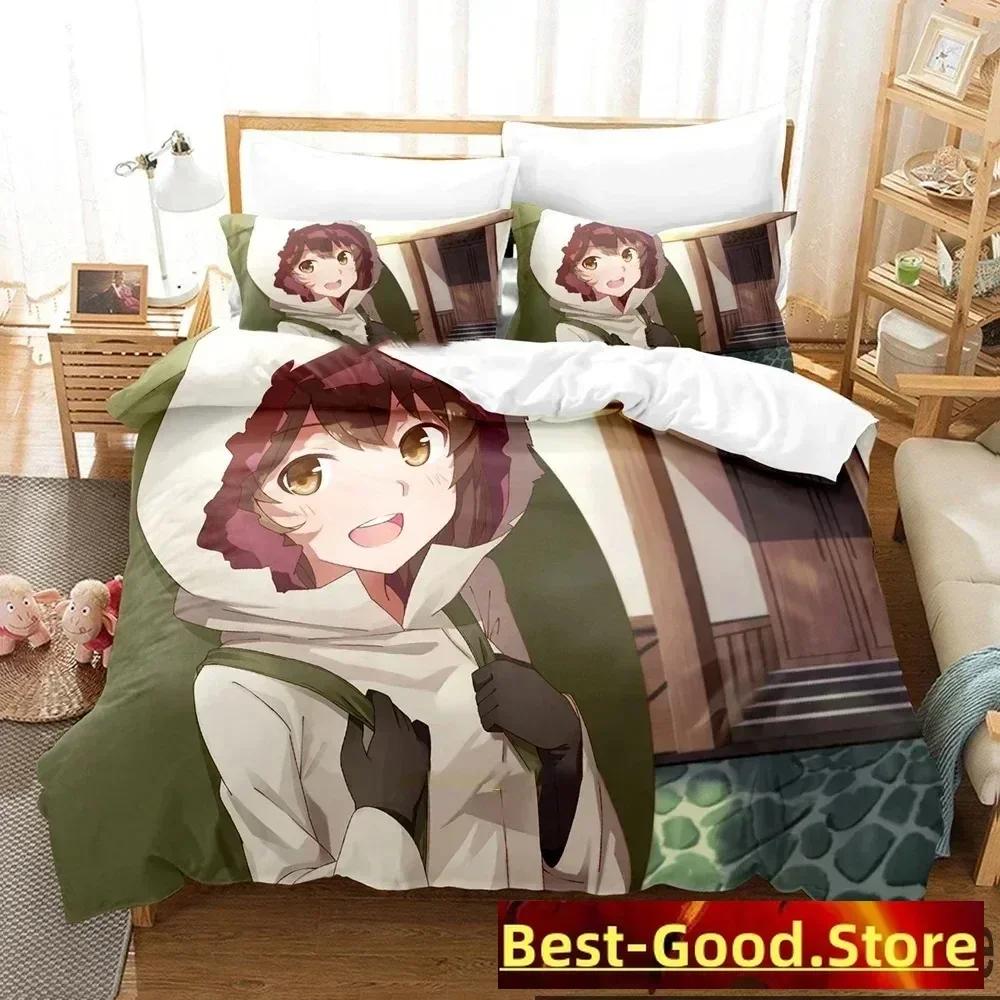 3D-print Danmachi Anime Hestia Sängkläder Set Tryckt Sängkläder Set Med Örngott Säng Påslakan Mjuk Queen King Size Sängkläder Hem