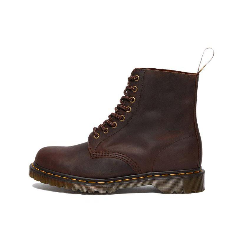 Δρ. Μπότες Dr. Martens 1460 Pascal με κορδόνια από Full Grain Δέρμα με Κέρωμα 'Καστανό' 30670294
