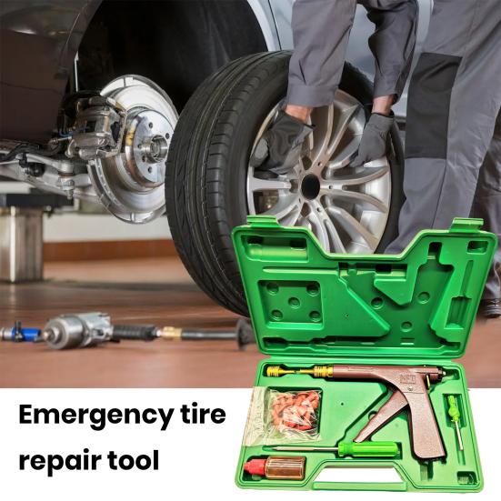 1 Set Car Tire Repair Tools Kit Professional Portable Universal Auto SUV Truck Motorcycle Tyre Puncture Emergency Maintenance Toolbox Kit