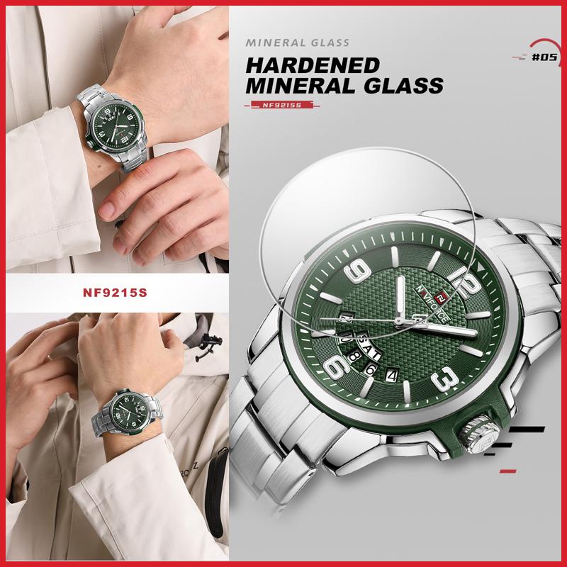 Naviforce Watch for Men Waterproof Casual Watches Quartz Calendar Wristwatch NF9215S