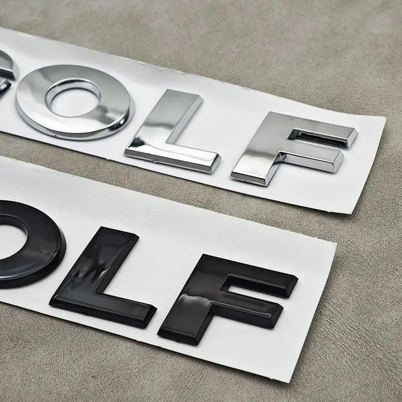 2026 Hot For VW VOLKSWAGEN VW 3D ABS Chrome Black Logo GOLF Emblem Letters Sticker Car Rear Trunk Badge For Volkswagen Golf 4 5 