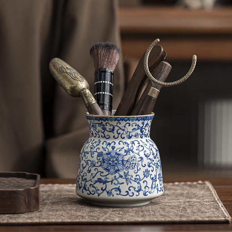 Jia Lang Ru Ware Tea Ceremony Six Gentlemen Set with Storage Tube